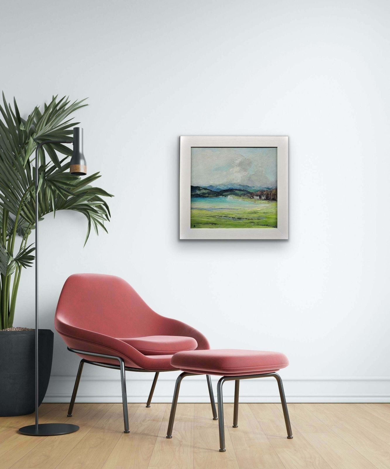 Helen Layfield Bradley 1900 To 1979. English. Sunshine & Shadows Across The Leven Estuary, 1965. Framed Lake District Landscape Impasto Oil Painting. photo vinterior