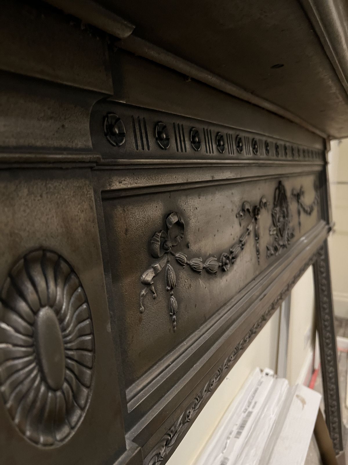 Antique Cast Iron Fire Place Surround photo furniture