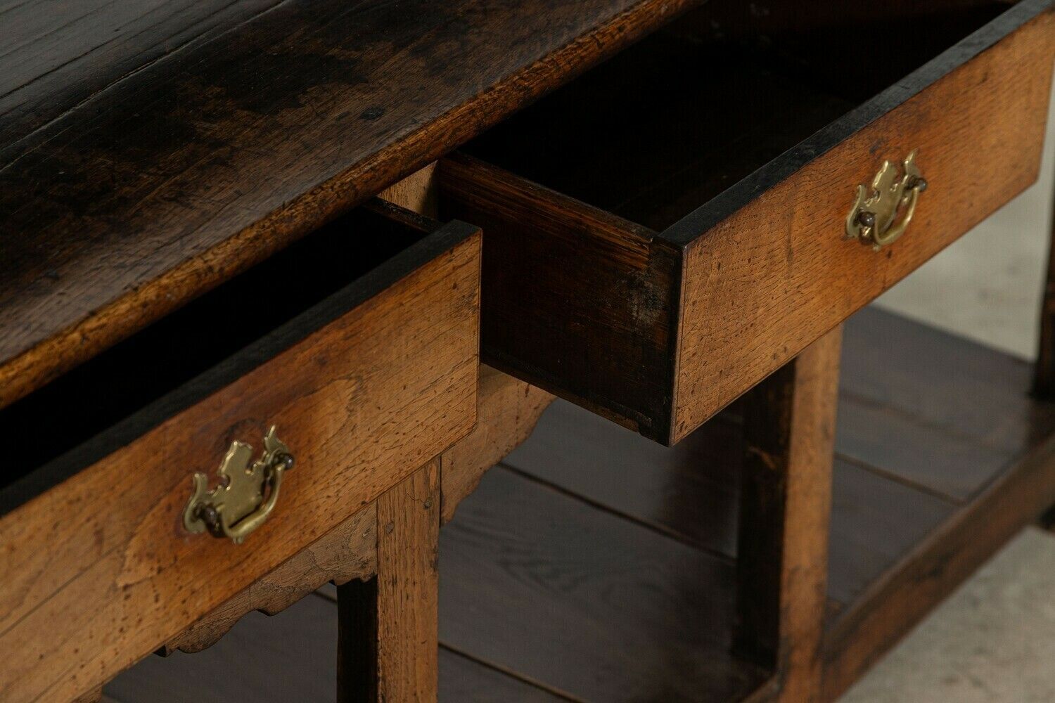 Furniture English George III Oak Potboard Dresser photo