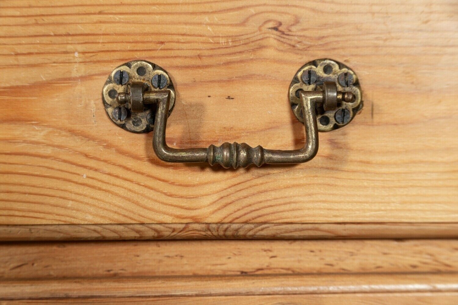 Large 19thc English Pine Dresser Base photo vintage