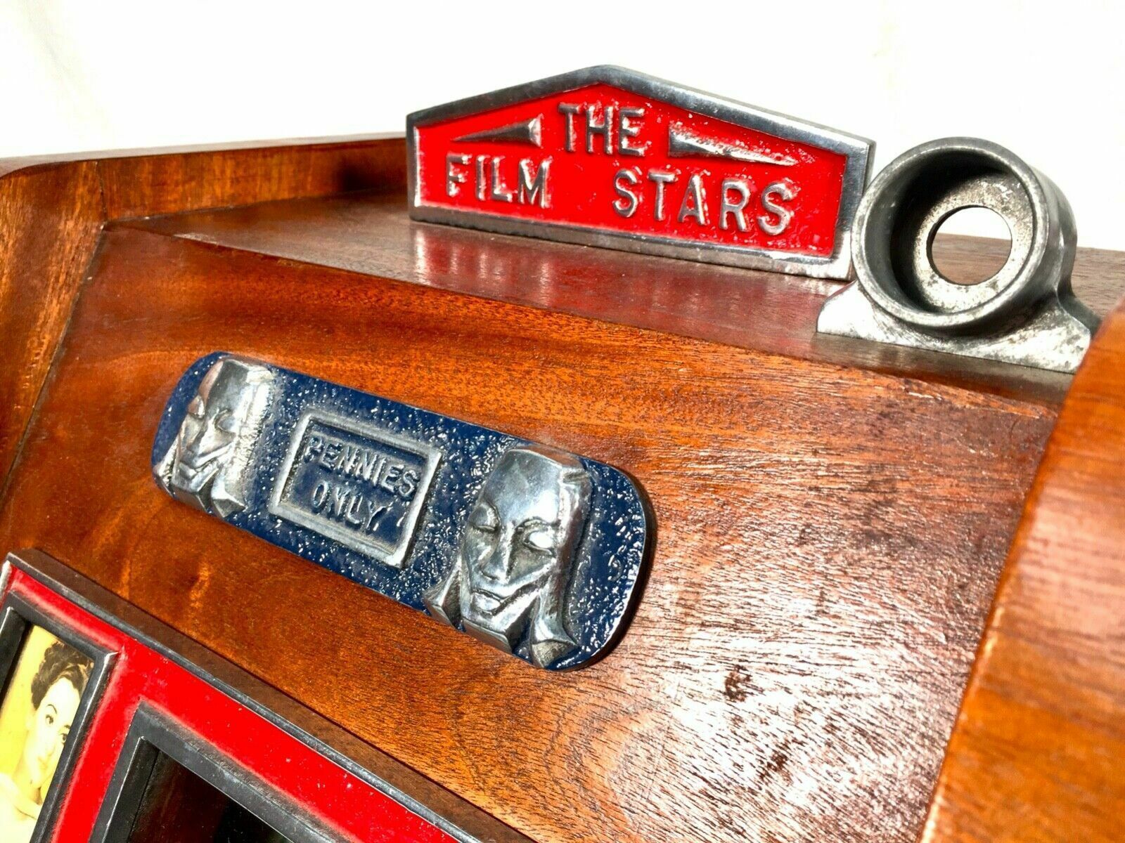 Antique One Arm Bandit Arcade Coin Operated Games Machine 'Film Stars' C.1940 photo buy