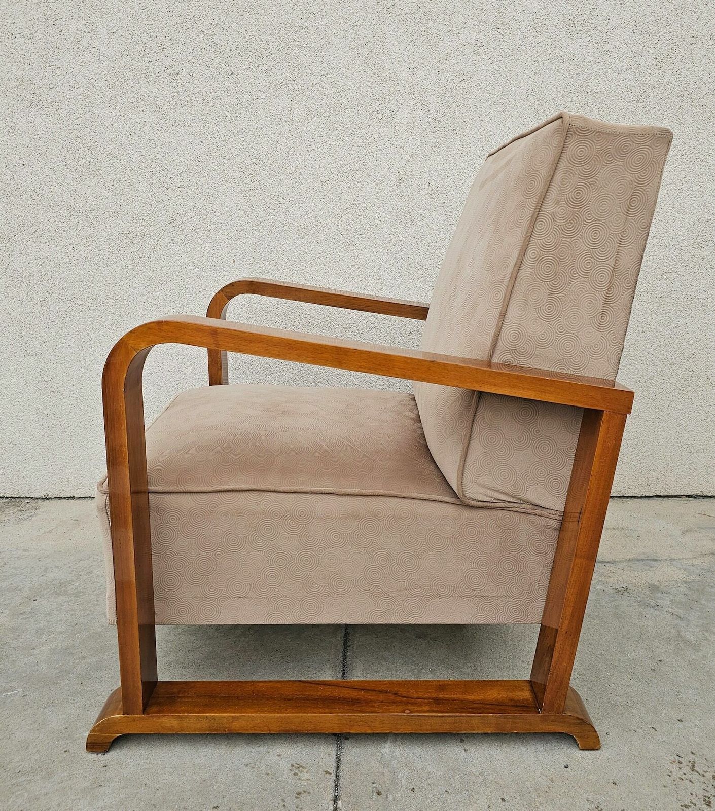 Pair Of Very Rare Art Deco Armchairs Done In Solid Walnut // Made In Austria In 1920s photo for sale