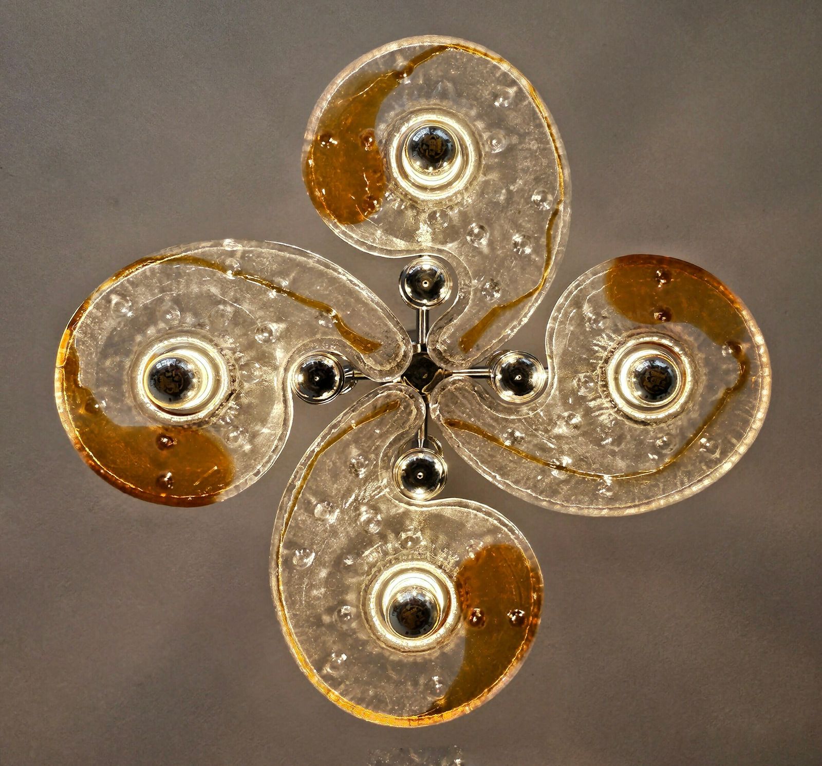 Extremely Rare Mid Century Modern Murano Glass Chandelier Designed By Carlo Nason For Av Mazzega // Made In Italy In 1960s photo for sale