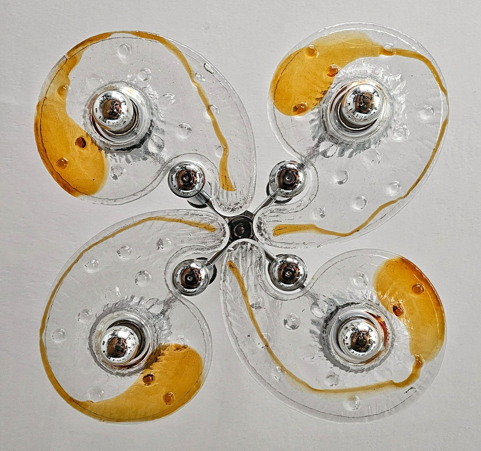 Extremely Rare Mid Century Modern Murano Glass Chandelier Designed By Carlo Nason For Av Mazzega // Made In Italy In 1960s photo Lighting