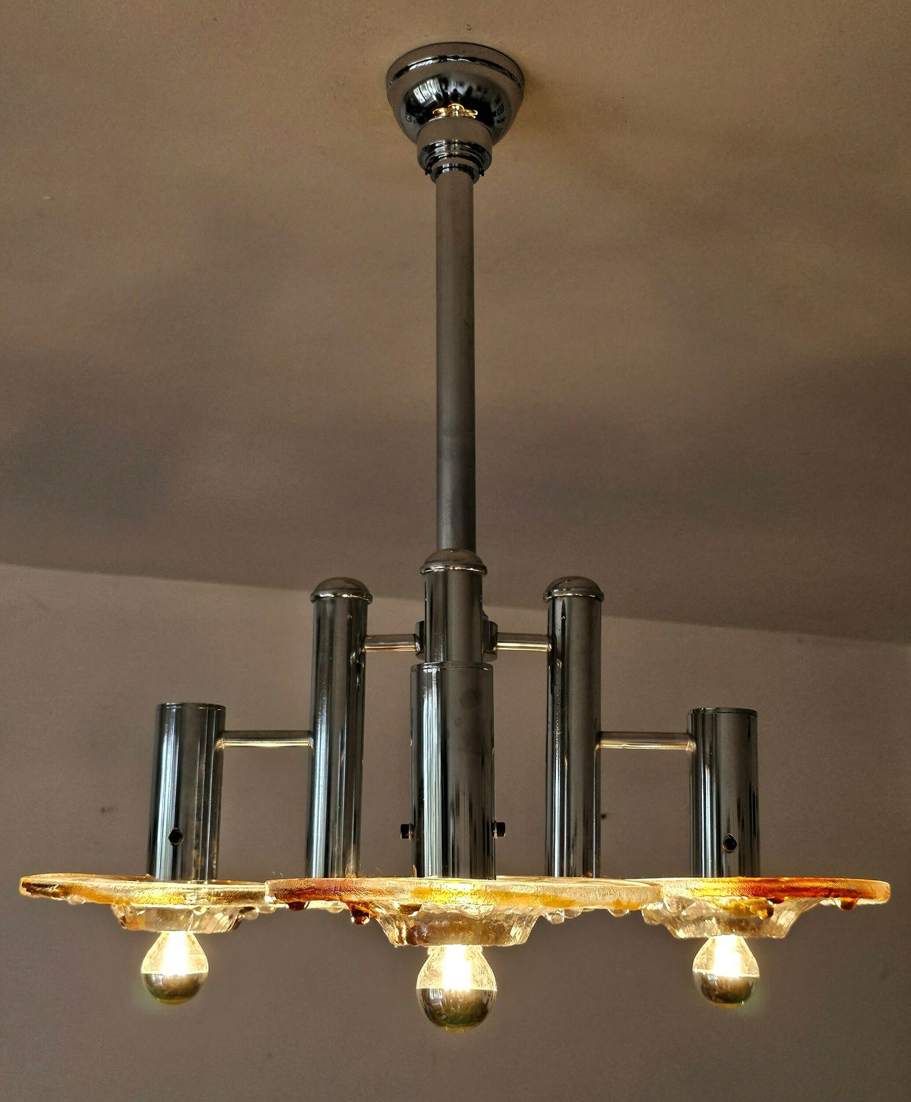Extremely Rare Mid Century Modern Murano Glass Chandelier Designed By Carlo Nason For Av Mazzega // Made In Italy In 1960s photo buy