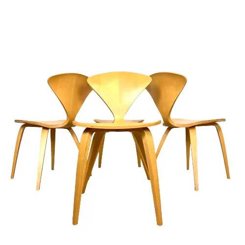 Set Of 4  Of Norman Cherner Pretzel Mid Century Dining Chairs photo 2200.0