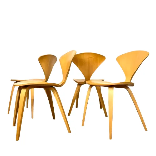 Set Of 4  Of Norman Cherner Pretzel Mid Century Dining Chairs