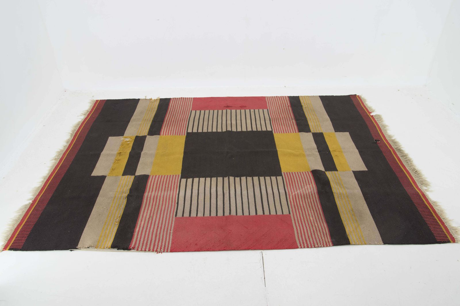 Rare Geometric Carpet By Antonin Kybal, 1948s photo furniture
