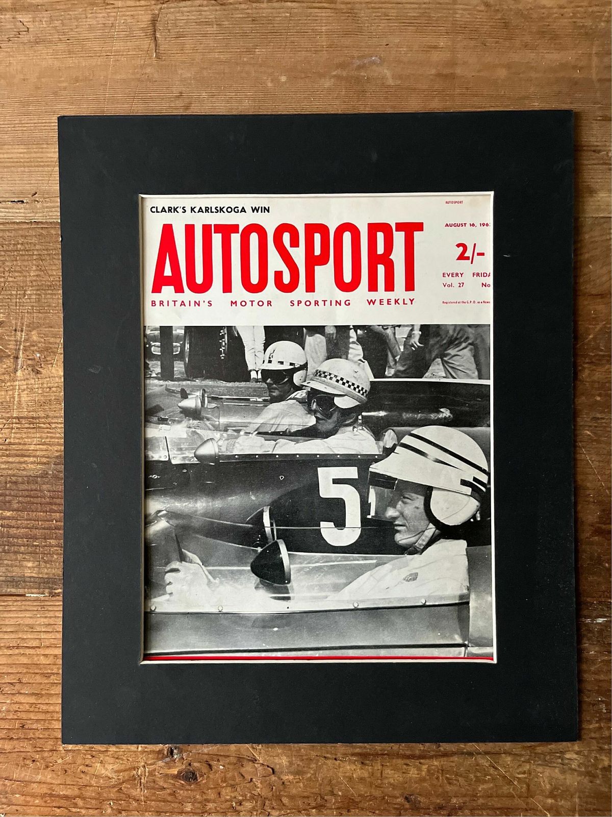 1963 Jim Clark Vintage Autosport Swedish Grand Prix Print