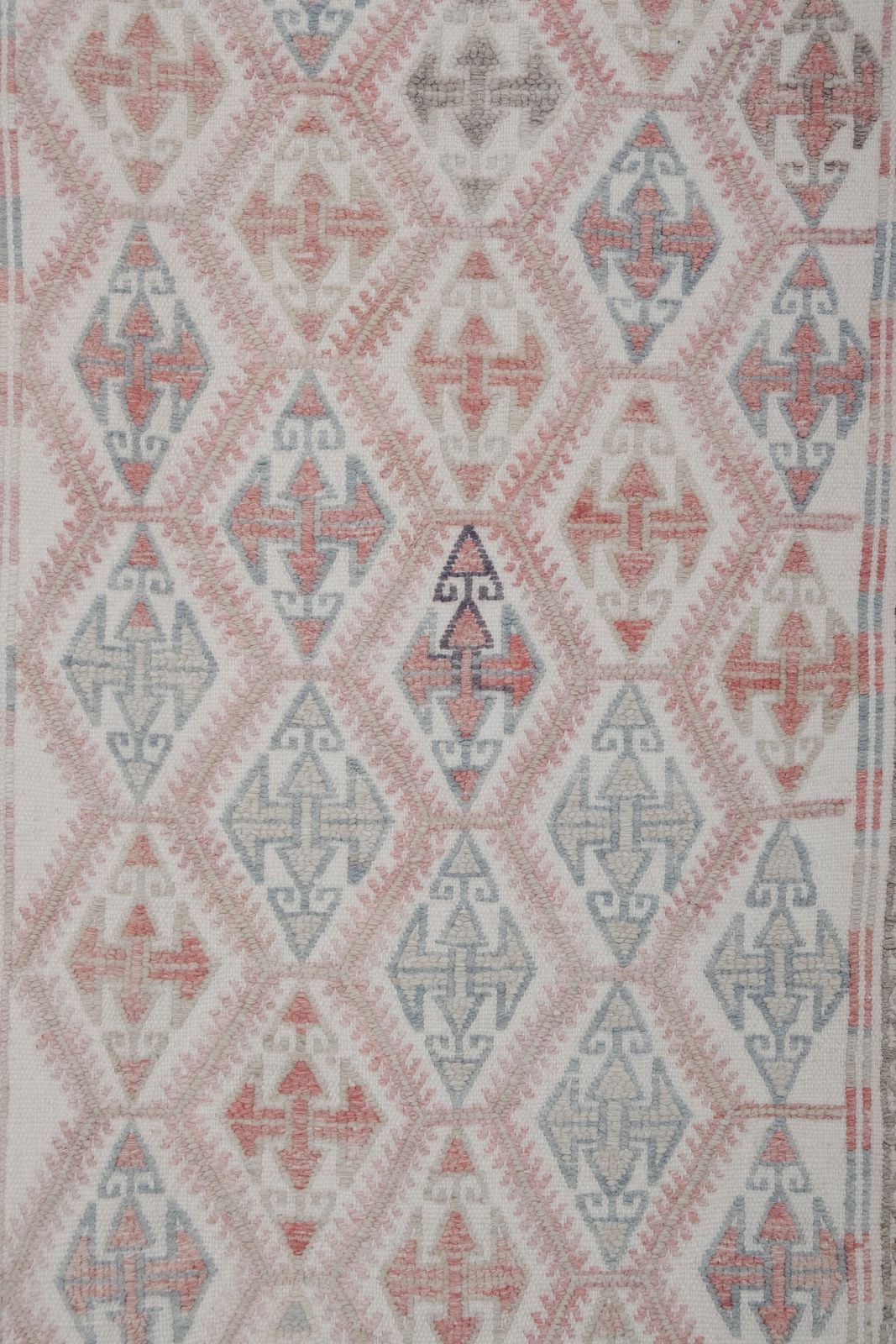 Vintage Faded Turkish Jajim Kilim Rug   Stair Runner 1'8" X 19' photo for sale
