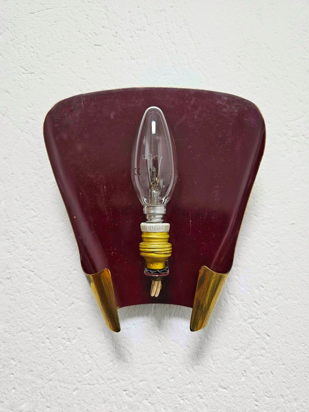 Pair Of Very Rare Mid Century Modern Brass Sconces By Stilnovo // Made In Italy In 1950s photo vinterior