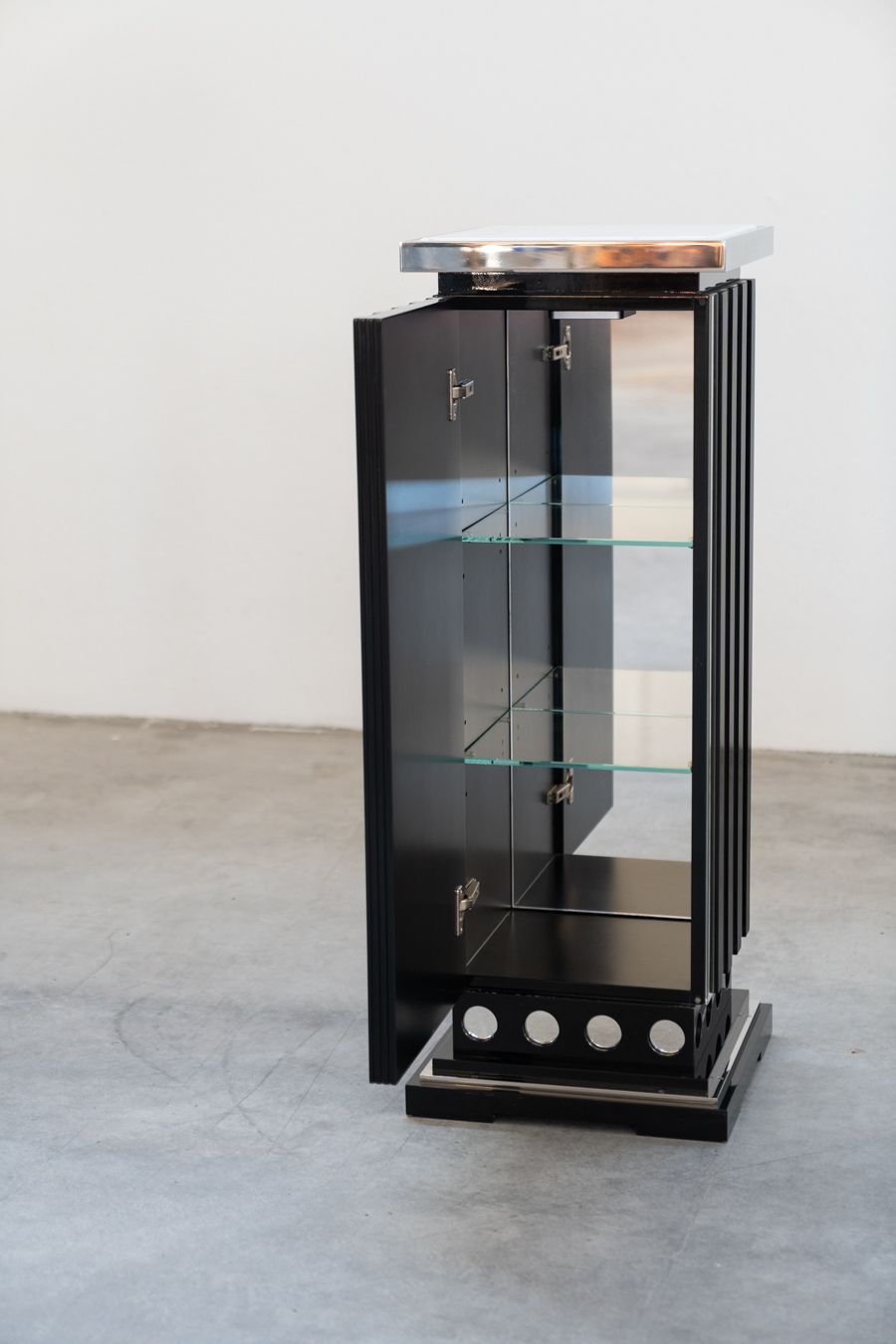 photo for sale Pair Of Exhibit Style Display Cabinets, Set Of 2, 1980s