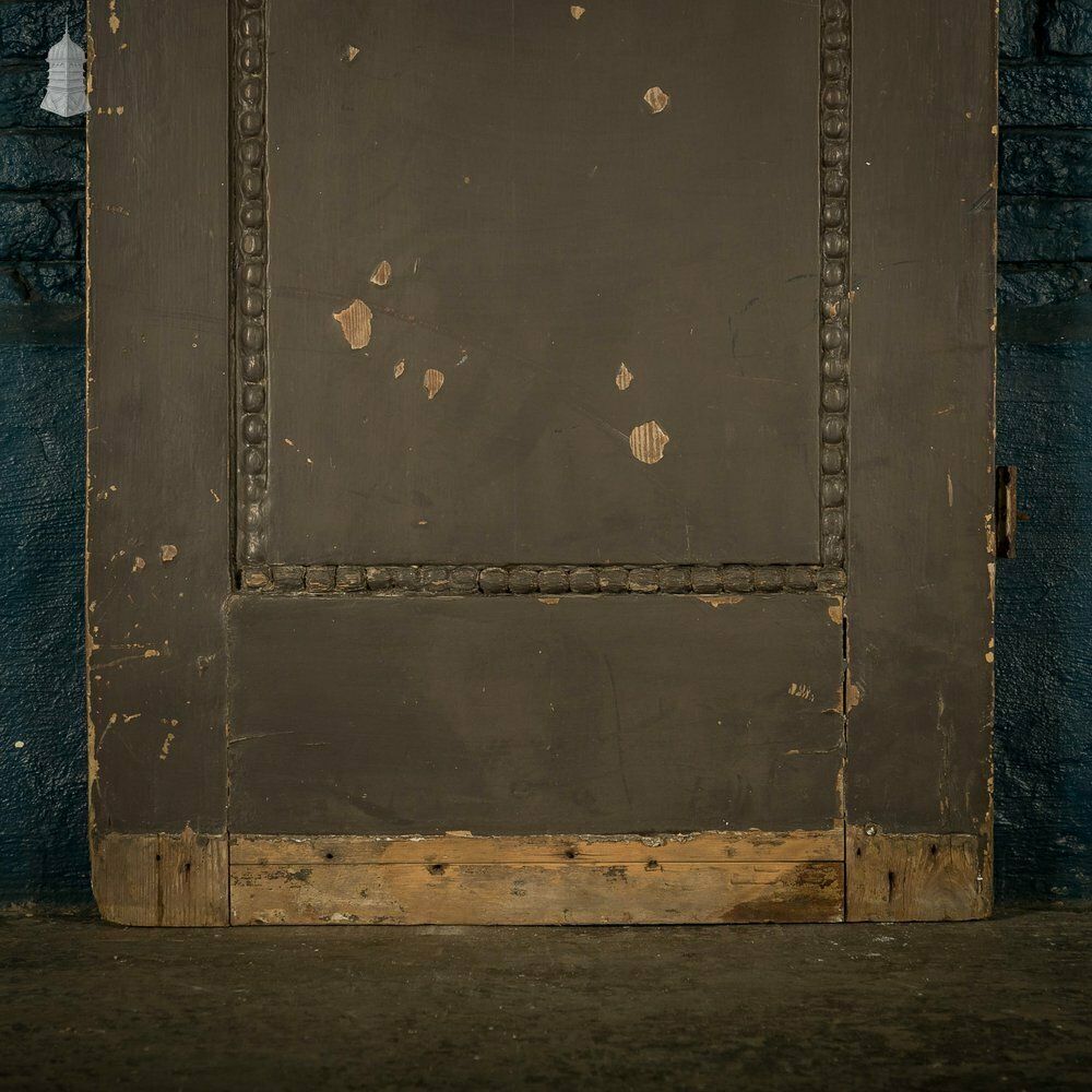 Pine Panelled Front Door, Rolled Bead Detail, Brown Painted photo Home Fixtures