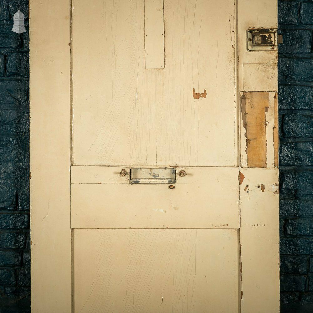 198.0 Pine Panelled Front Door, Rolled Bead Detail, Brown Painted photo