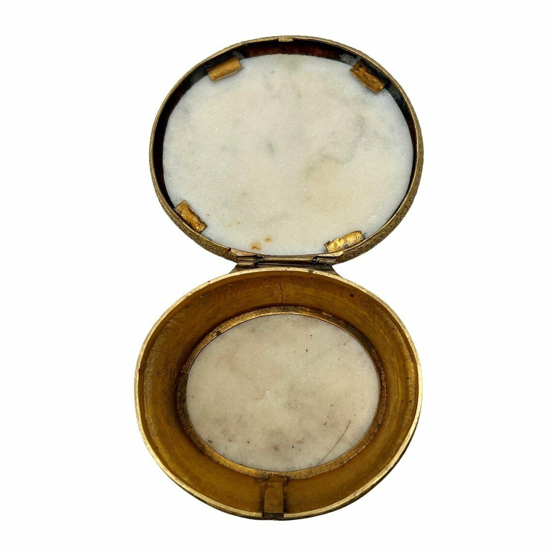 Antique Small French Gilt Metal Casket   Marble Top & Base   Home Decor photo furniture
