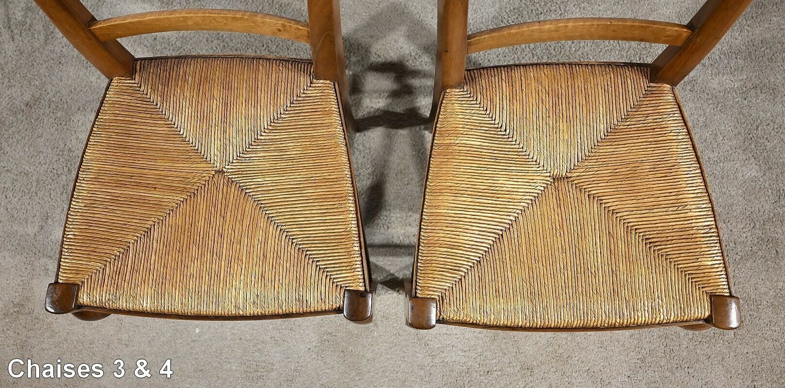 Suite Of 4 Restoration Chairs In Solid Walnut – 1st Part 19th Century photo vinterior