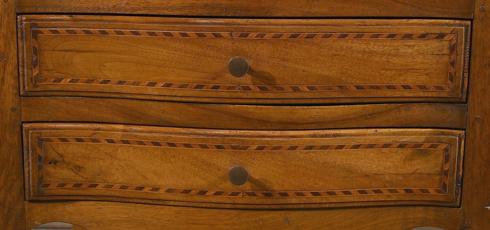 photo furniture Small Chiffonnière Chest Of Drawers In Walnut, Louis XV Style – Late 19th Century