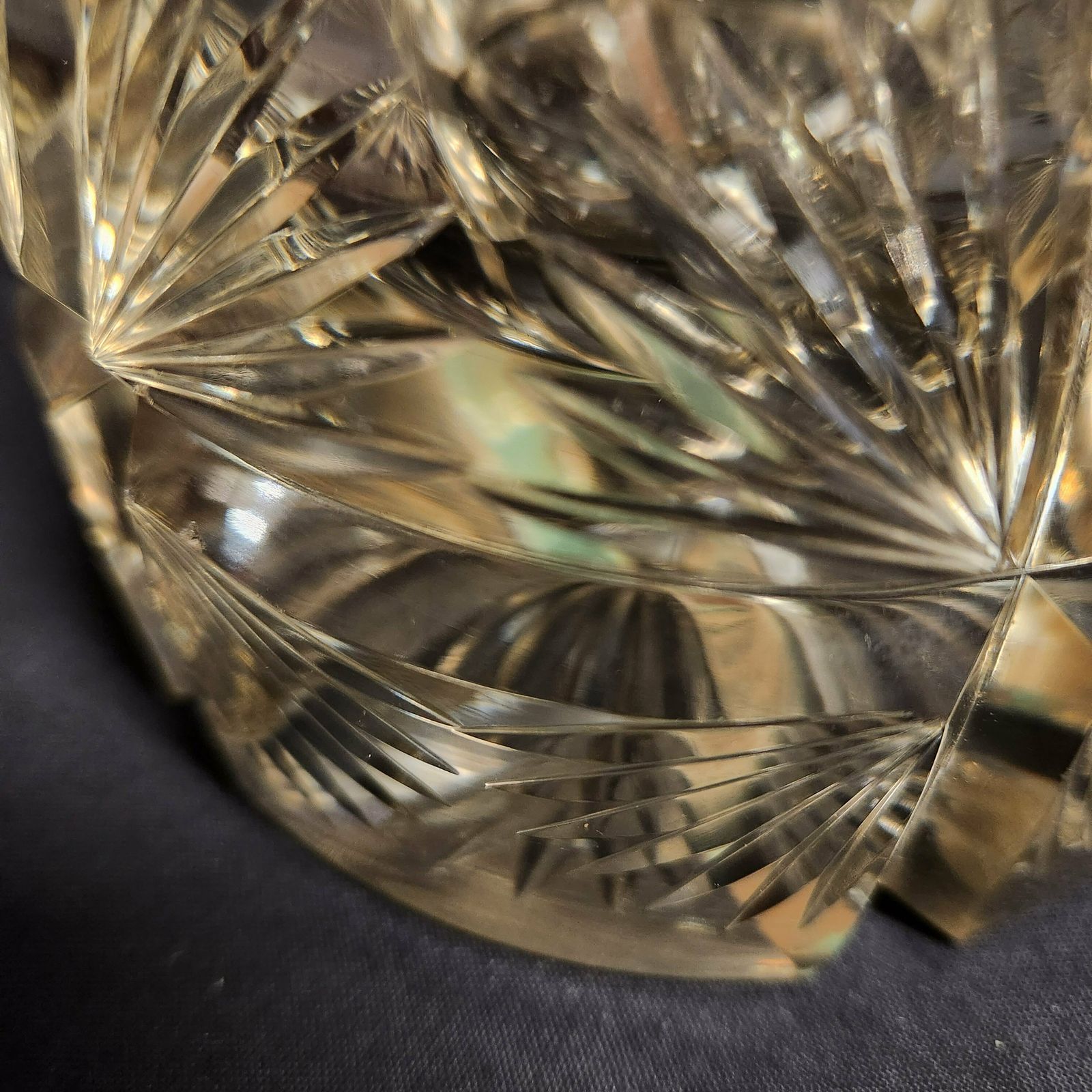 Thomas Webb & Sons, Large Heavy Cut Glass And Hallmarked Silver Inkwell photo vinterior
