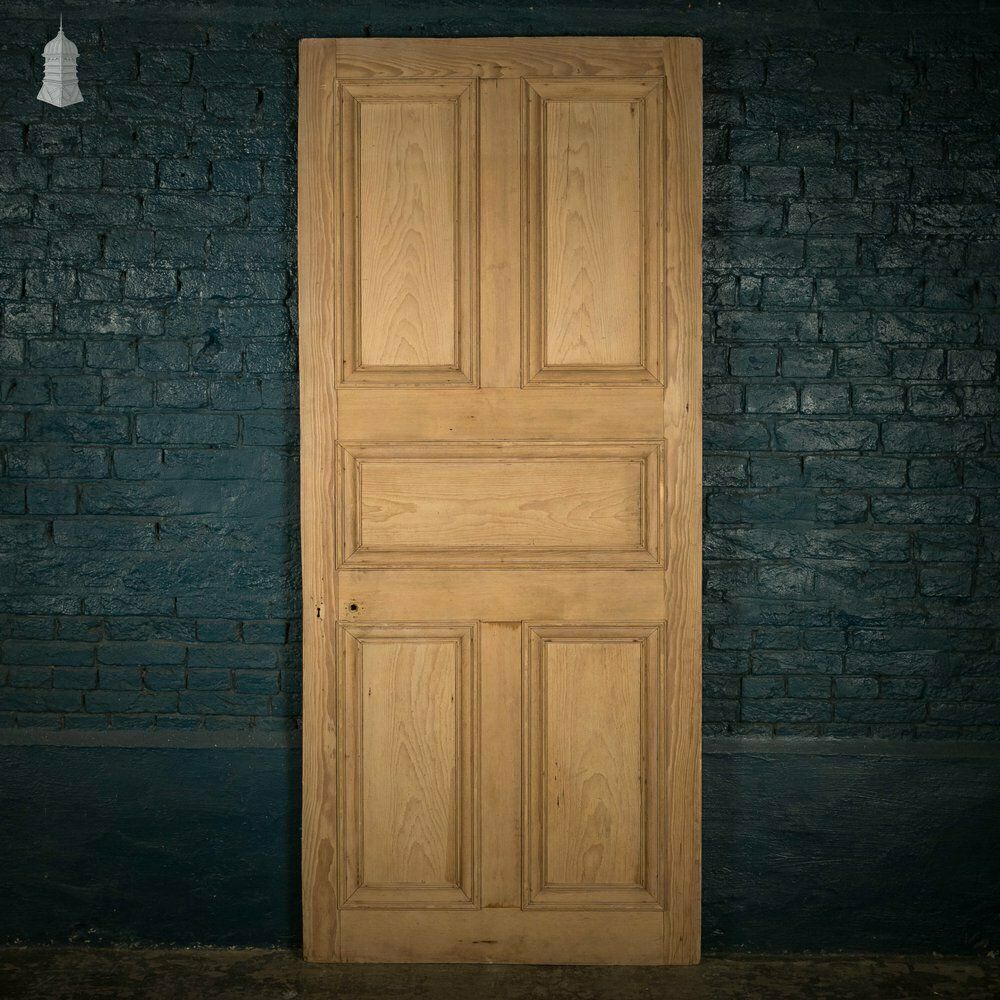 Pine Panelled Door, 5 Moulded Panel