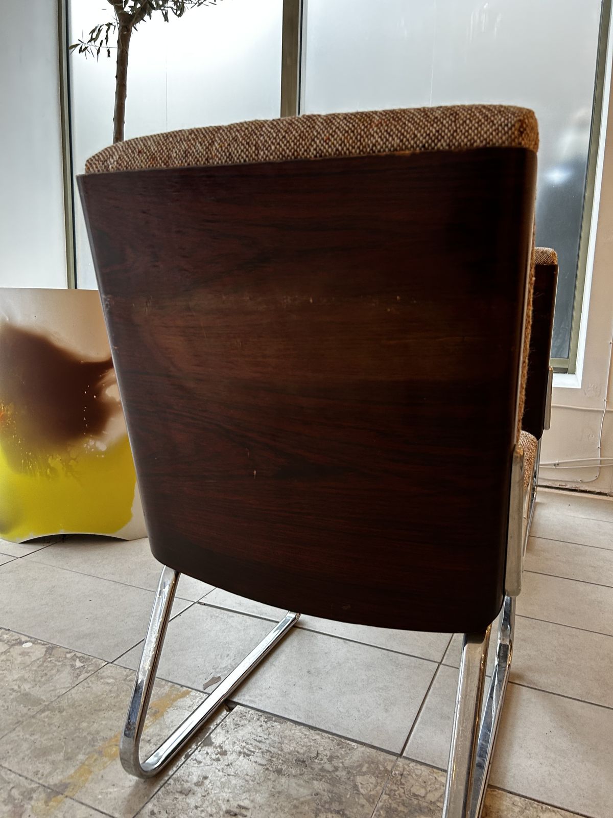 A Rare Set Of Four Original Gordon Russel Rosewood And Chrome Chairs photo for sale