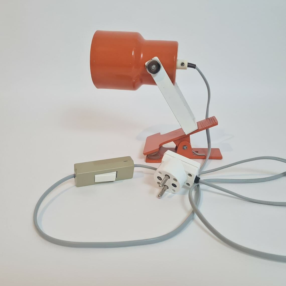 photo for sale Vintage Mid Century Klemlamp Van Josef Hurka Voor Napako, Jaren 1970