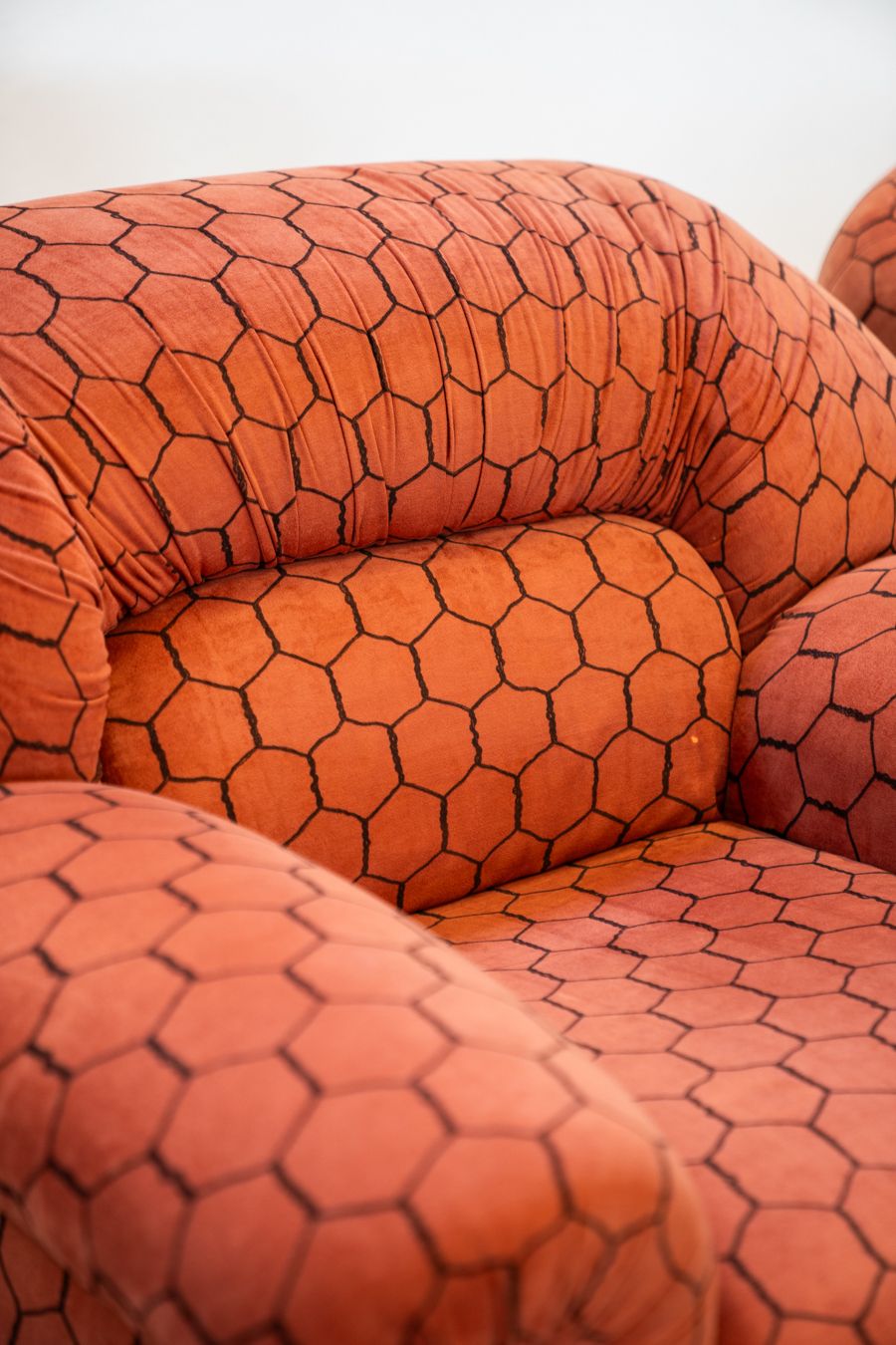 Furniture Vintage Lounge, Club Style, Consisting Of 3 Seater Sofa And 2 Armchairs, 1970s photo