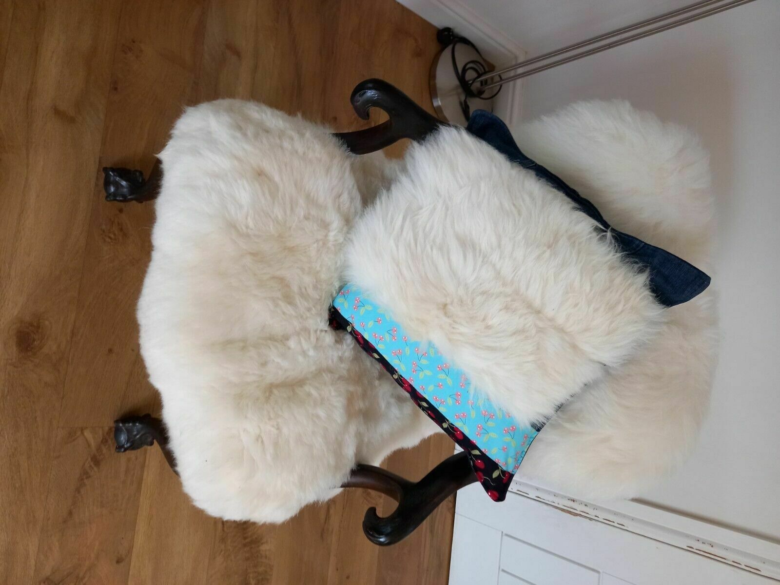 Furniture Newly Re Upholstered Sheepskin Chair photo