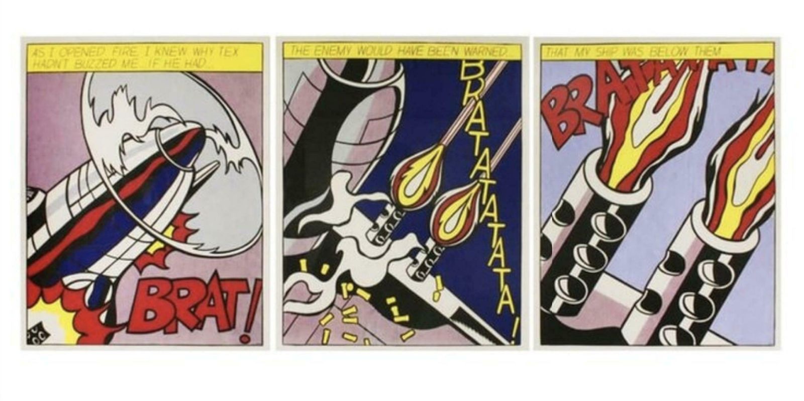 Roy Lichtenstein As I Opened Fire By Roy Lichtenstein (After)  1964