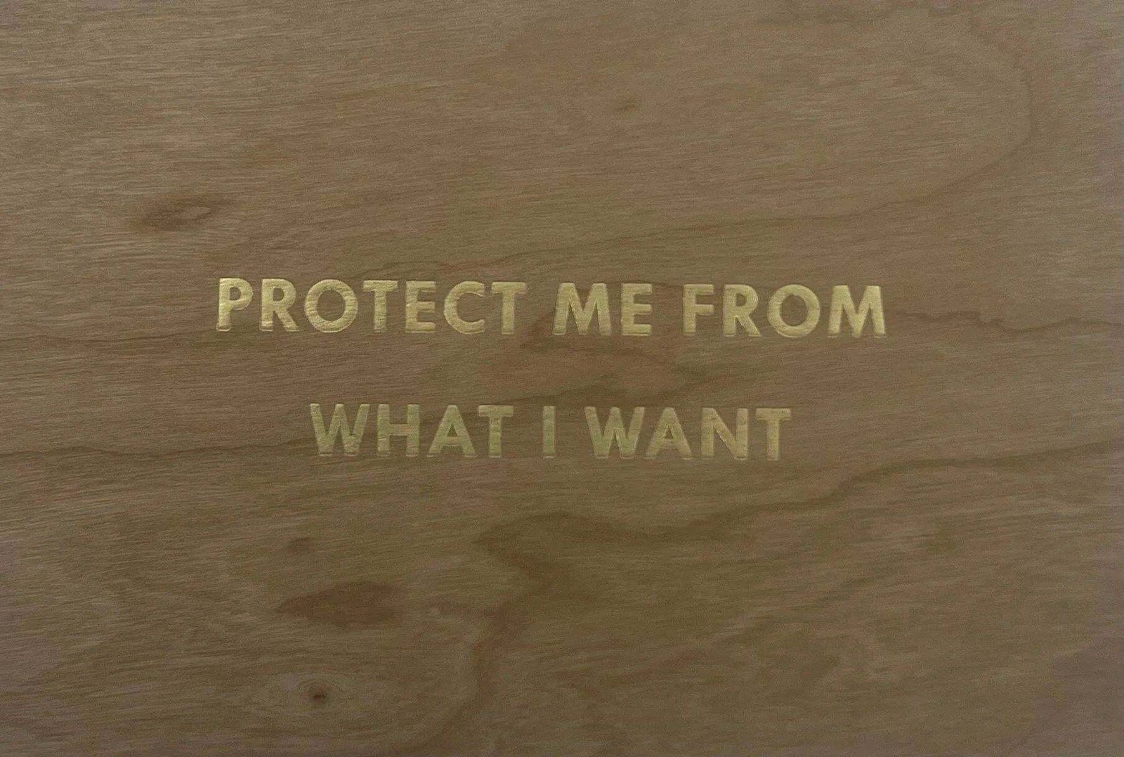 Jenny Holzer Protect Me From What I Want   Gold (Truism Series) By Jenny Holzer  2000