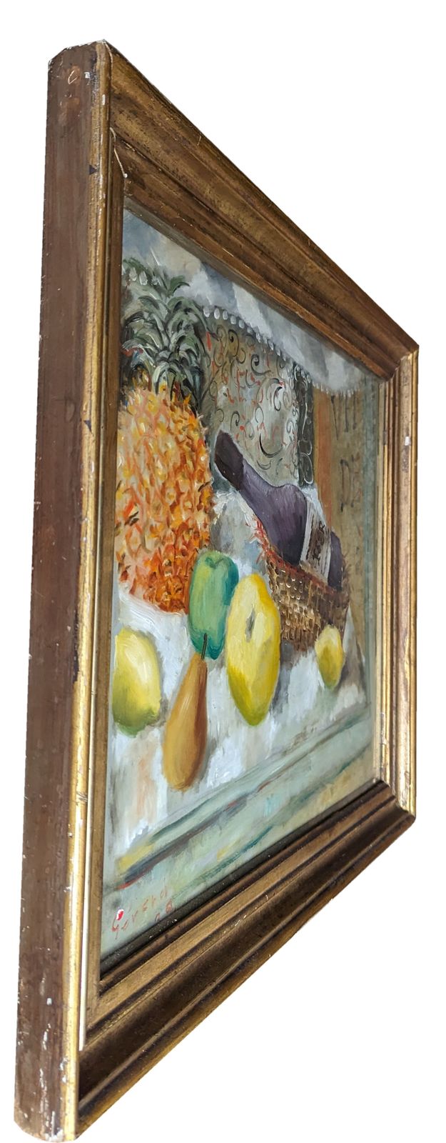 20th Century French School 'Still Life With Wine And Pineapples, 1939' photo for sale