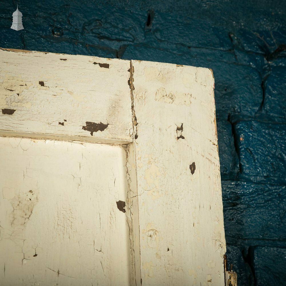 Pine Panelled Door, 5 Raised Panel Mouldings, Panel Distressed Paint Finish photo for sale