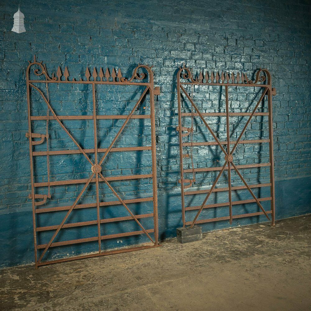 Equestrian Estate Gates, Pair Of 18th C Wrought Iron Spearhead Design Gates photo furniture