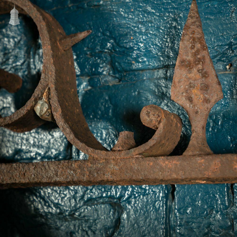 photo for sale Equestrian Estate Gates, Pair Of 18th C Wrought Iron Spearhead Design Gates