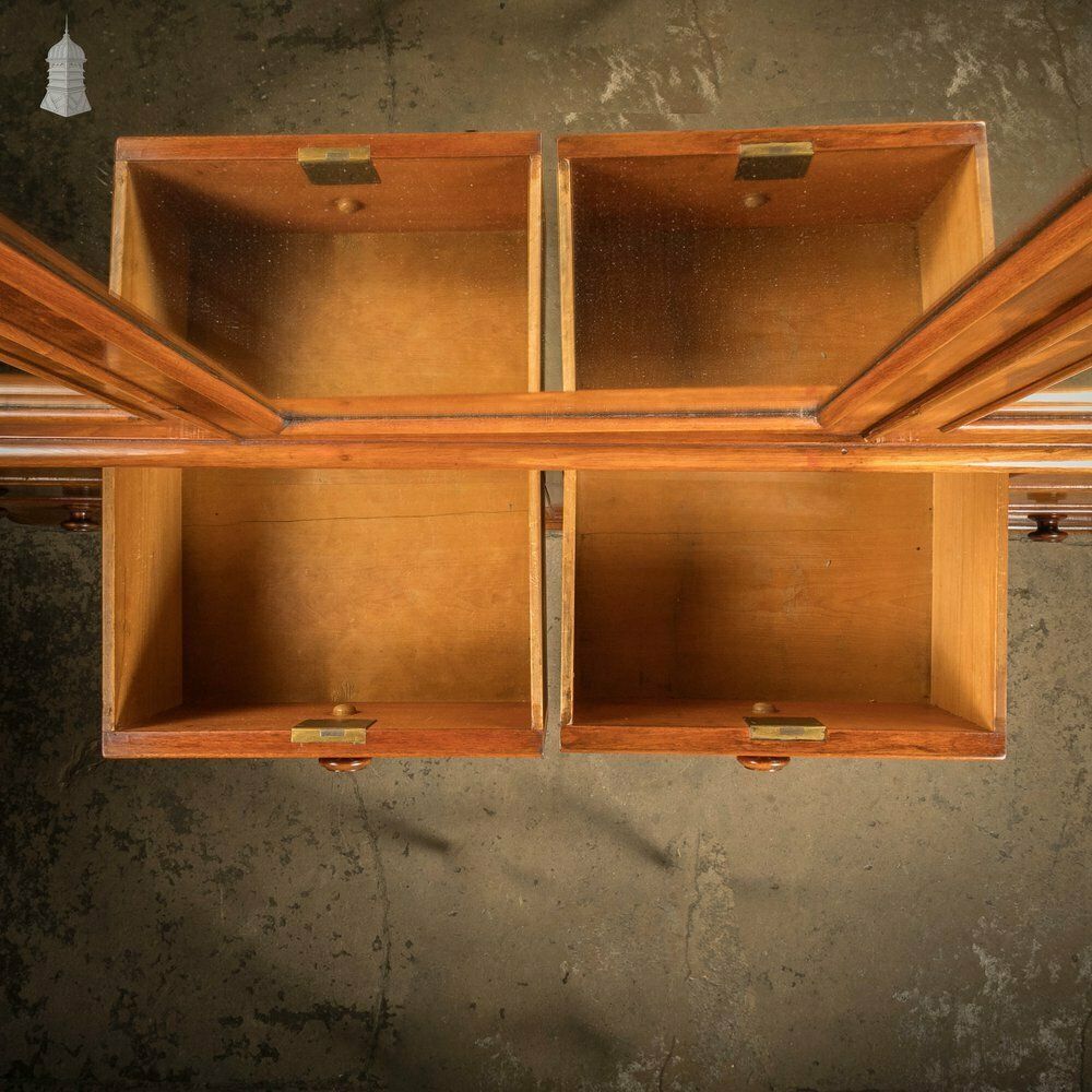 photo vinterior Mahogany Compactum Wardrobe, 19th C Mirrored Twin Chest Wardrobe