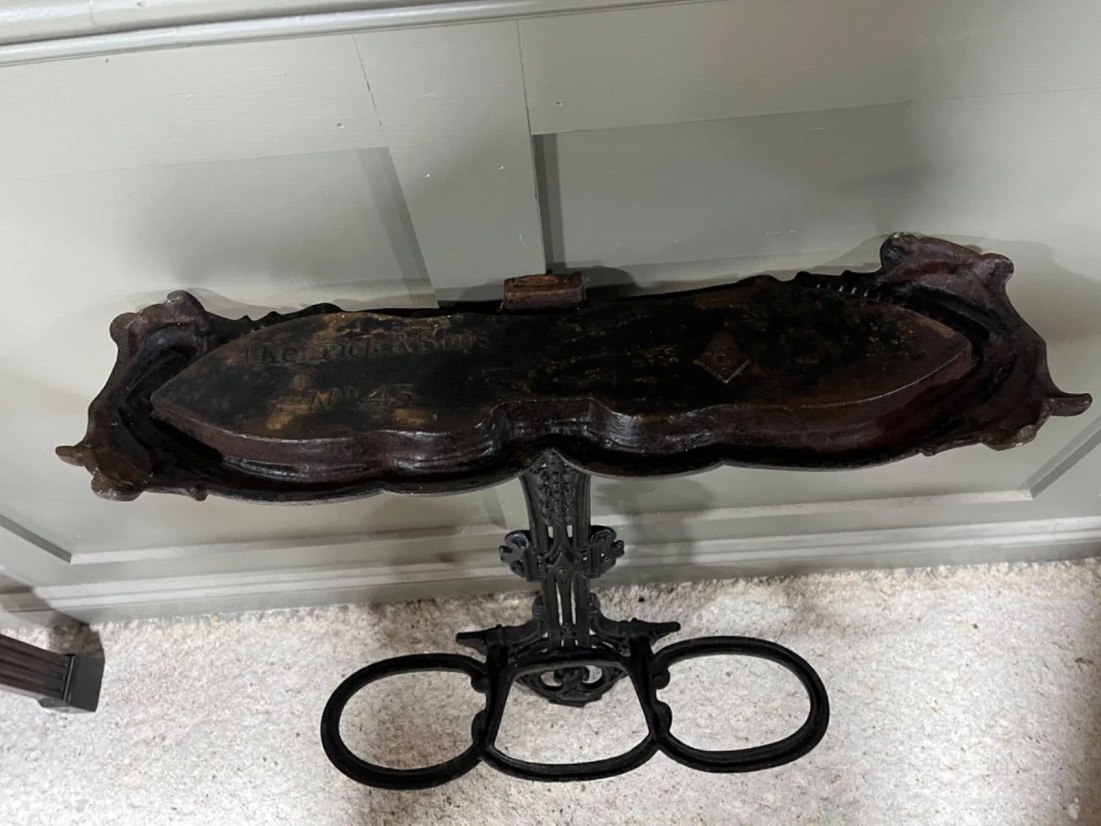 Victorian Stick Stand Cast Iron Umbrella Stand Stamped A Kenrick No. 43 1800’s photo Home Decor