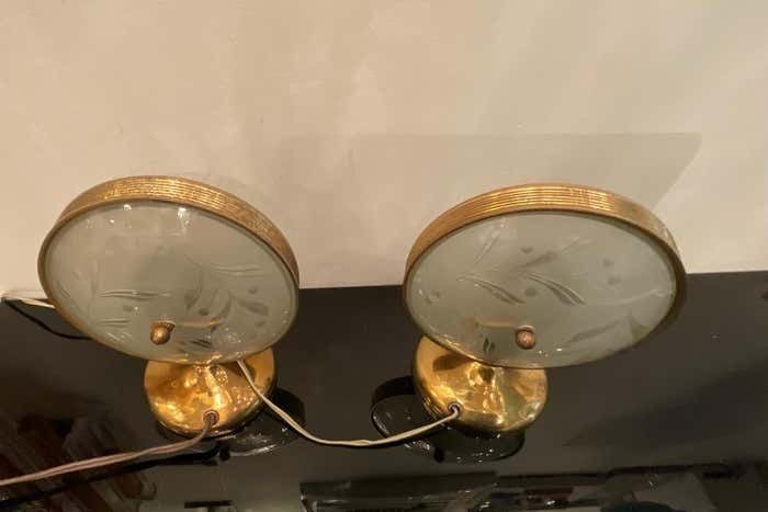 photo vinterior Fontanarte   Pietro Chiesa   Pair Of Lamps 1950s