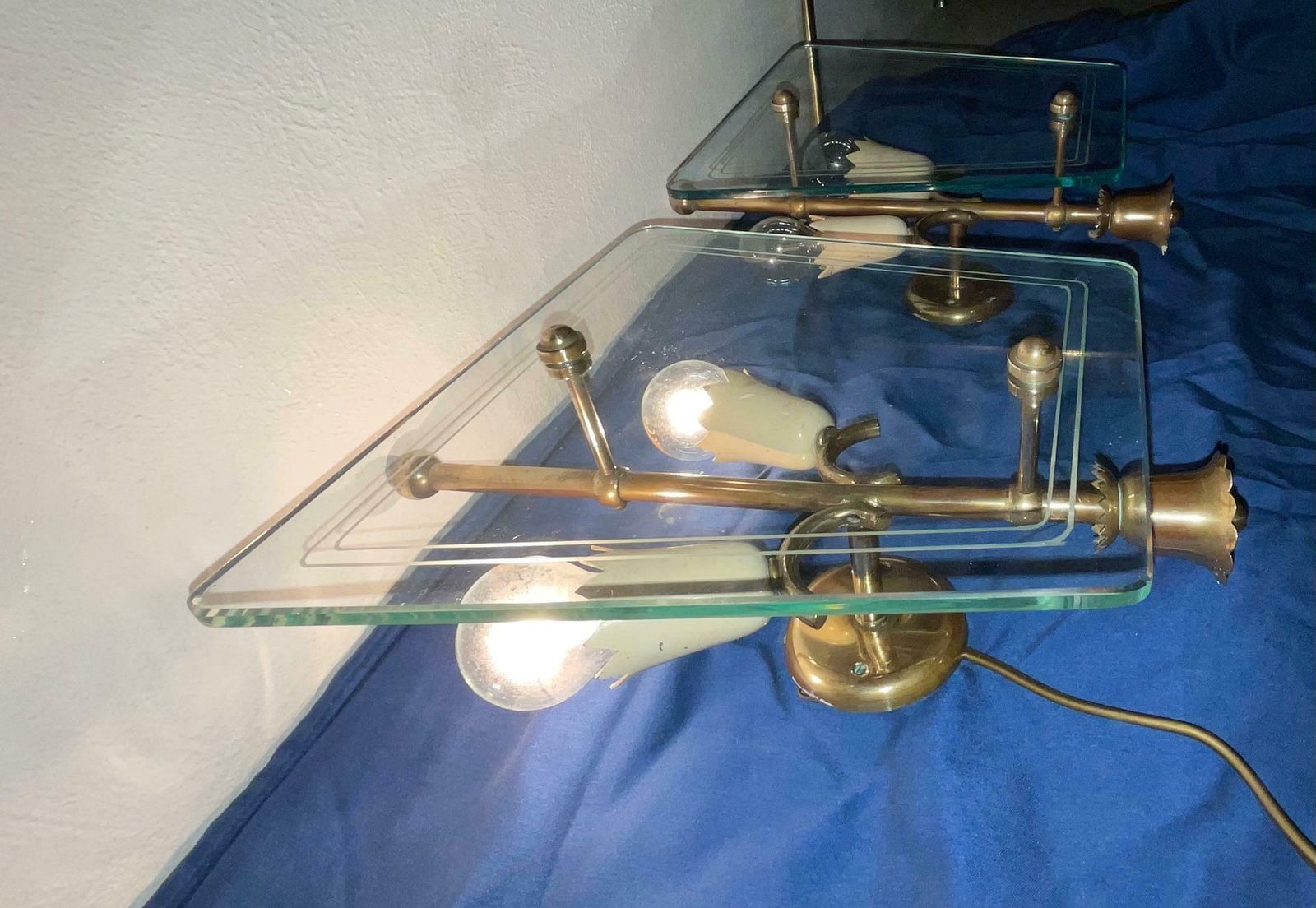 Fontanarte   Pietro Chiesa   Pair Of Wall Sconces   1950s photo vintage