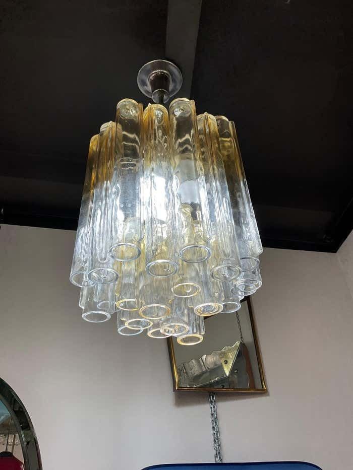 Venini   Ludovico Diaz De Santillana   Calze Model Chandelier   Murano 1970 photo Lighting