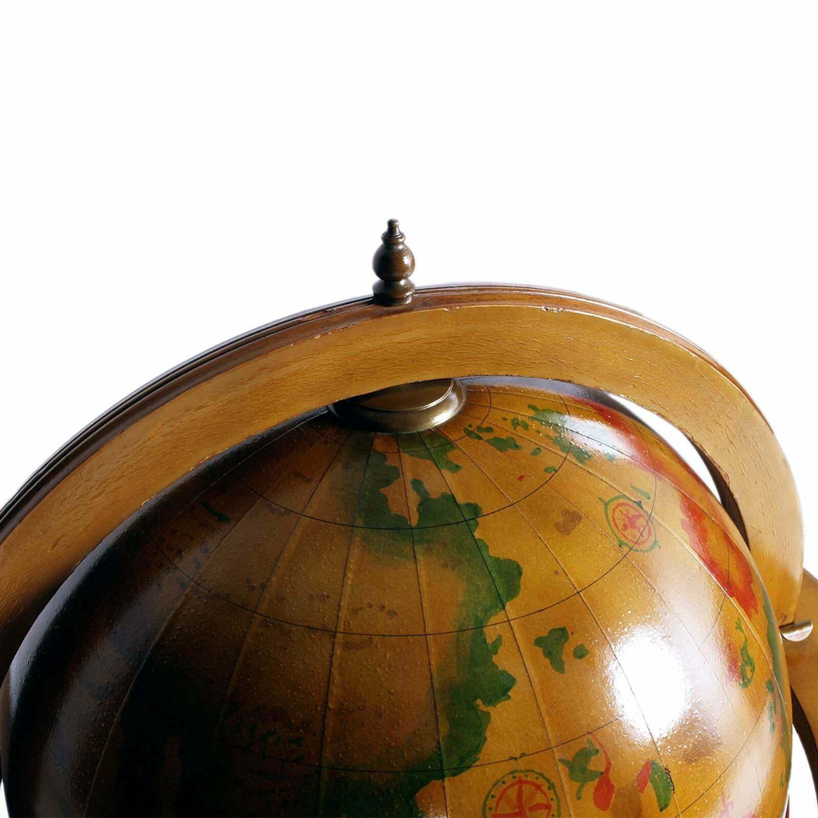 Italian Cocktail Bar Cart Of 20th Mid Century On Decorated World Map , Globe photo vintage