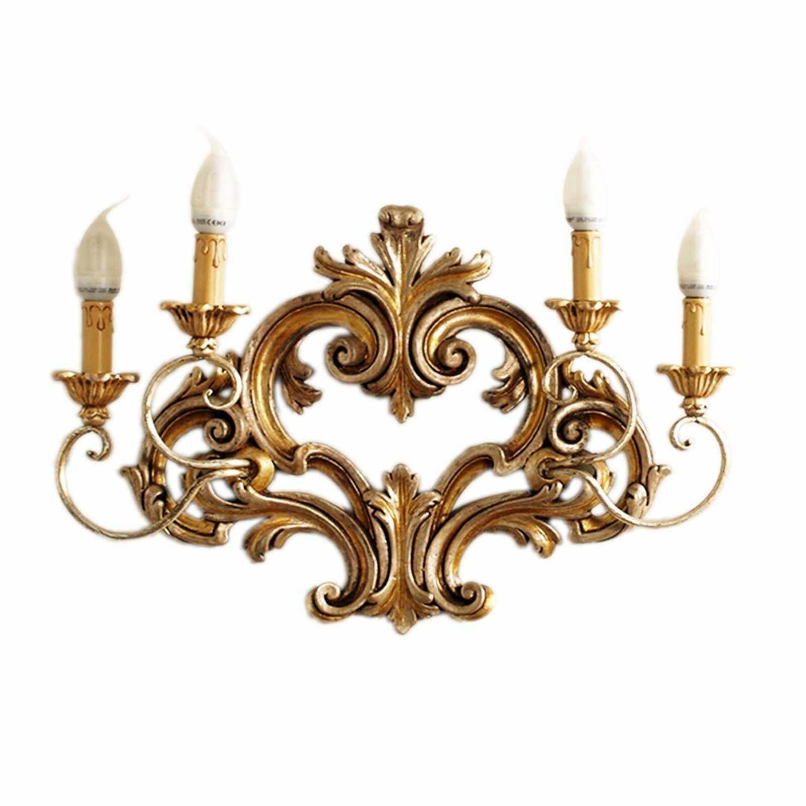 Pair Of Carved And Gilded Wood Ornamental Sconces Testolini Freres Venetian Work photo for sale