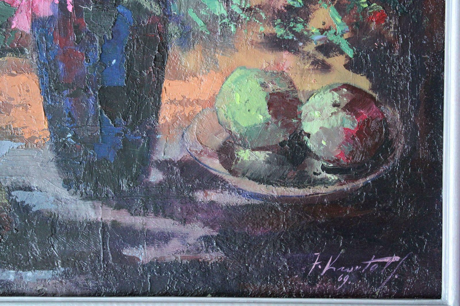Janis Krontals Still Life With Peonies. 1969, Plywood, Oil, photo for sale