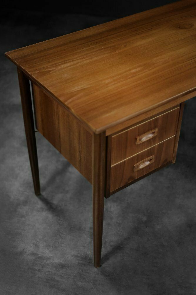 2646.0 Vintage Scandinavian Teak Desk With Drawers, 1960s photo