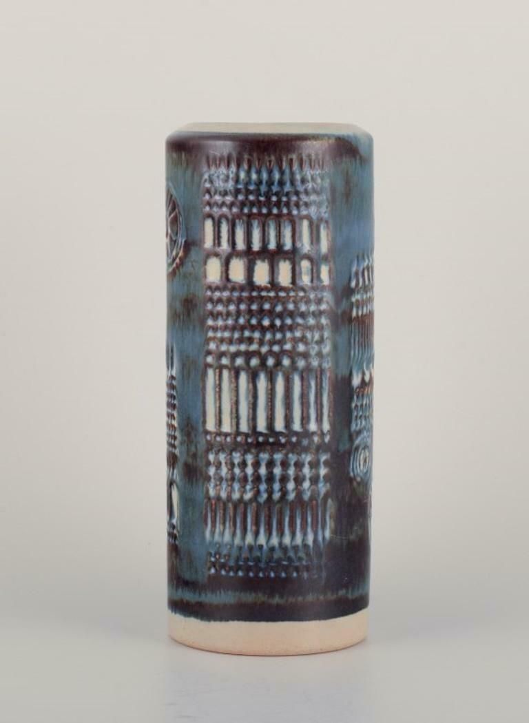 Olle Alberius For Rörstrand, Sweden. "Kraka" Ceramic Vase In Modernist Style. photo furniture