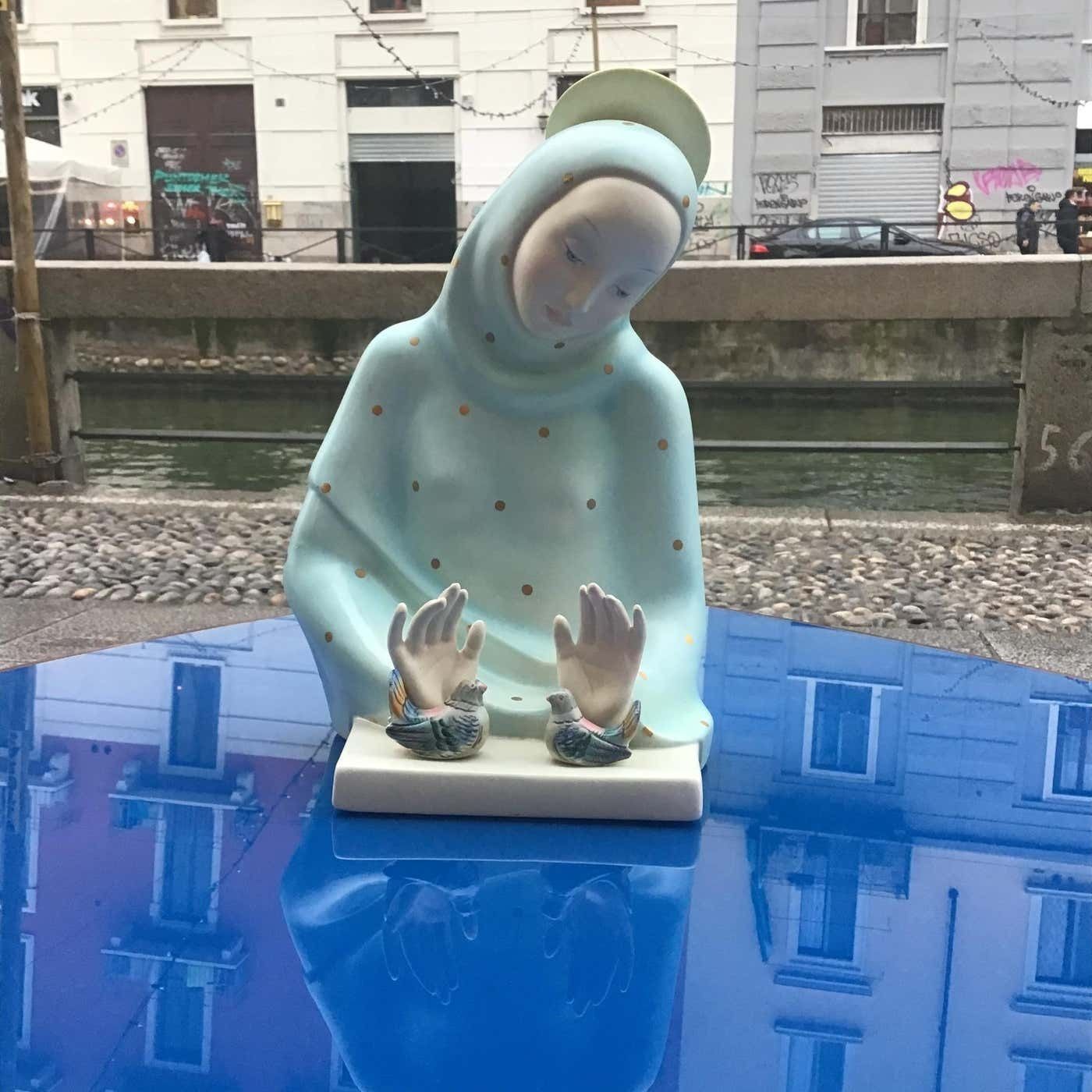 photo furniture Lenci " Madonna Of Peace" Ceramic 1950 Italy