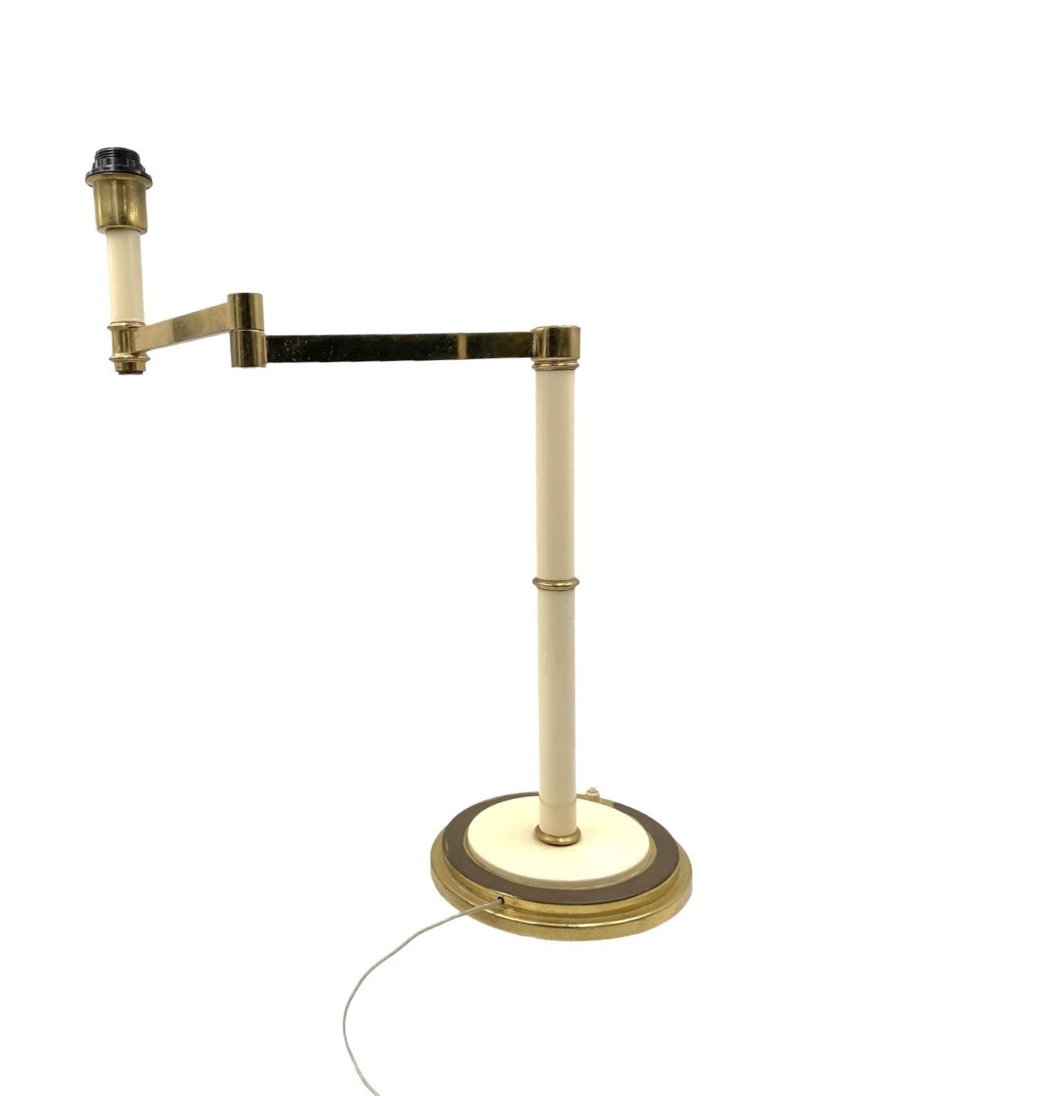 Hollywood Regency Brass Table Lamp, Tommaso Barbi Italy 1970 photo furniture