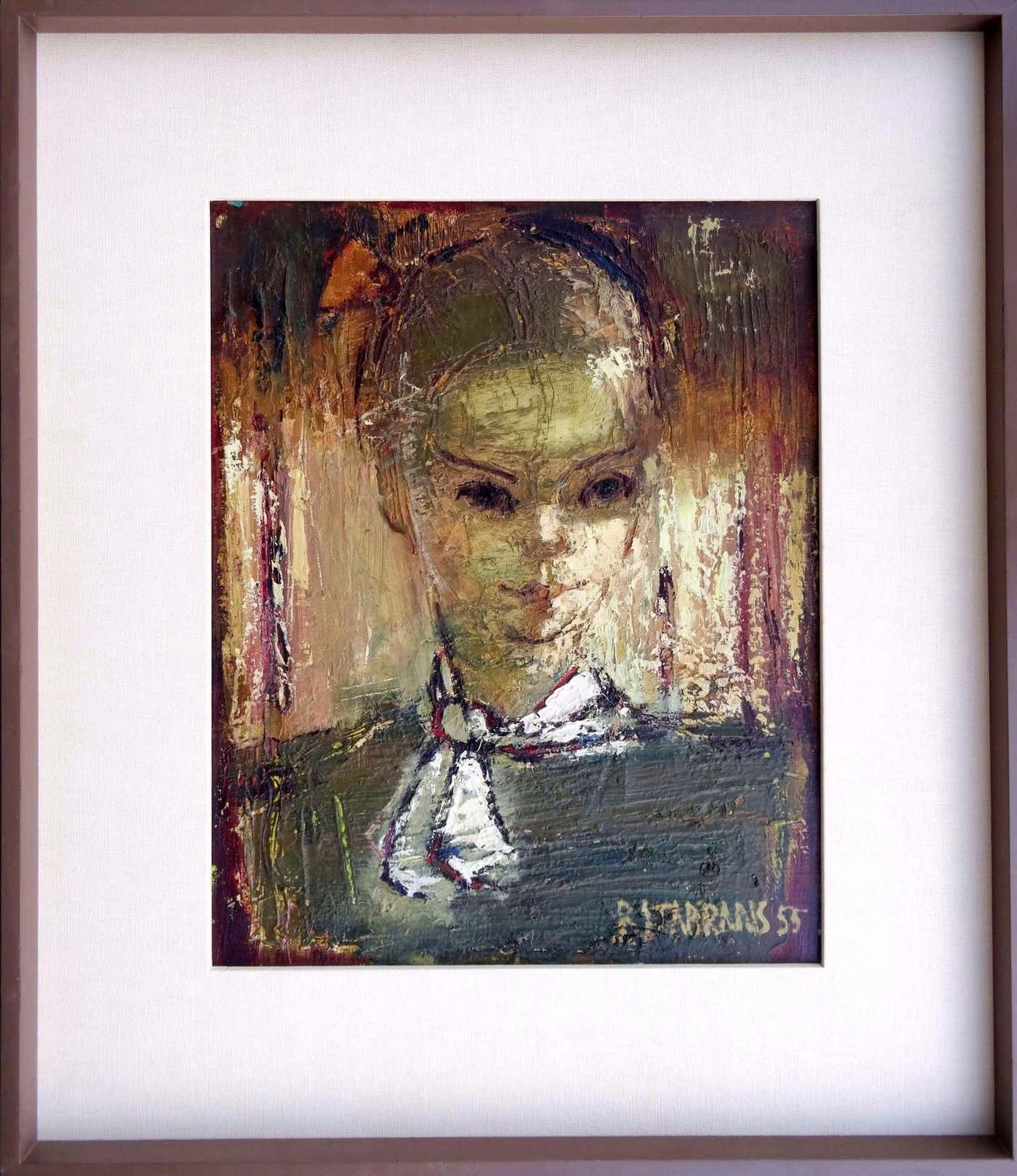 Raimonds Staprаns Woman Portrait. 1955, Oil On Canvas, 1955 photo for sale