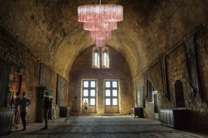 4716.0 Pair Majestic Pink Murano Chandelier By Valentina Planta photo