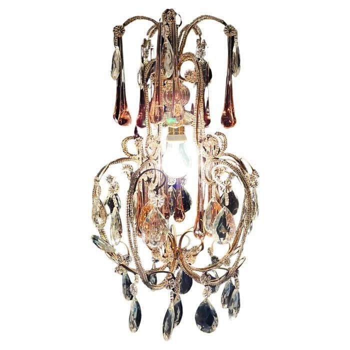 Hepburn's Tears Murano Chandelier 1950s