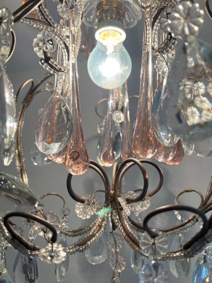 Hepburn's Tears Murano Chandelier 1950s photo vinterior