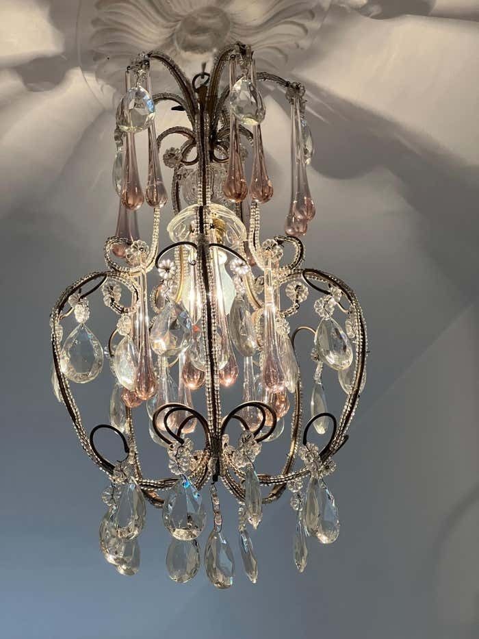 Hepburn's Tears Murano Chandelier 1950s photo buy
